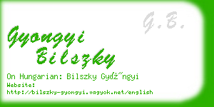 gyongyi bilszky business card